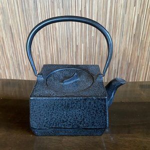 Asian Japanese Cast Iron Tea Pot Black